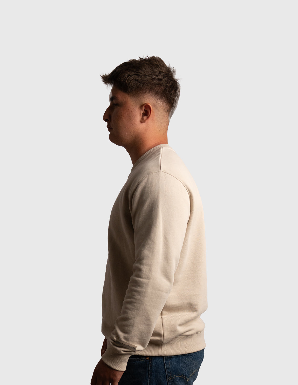 POLERON CREWNECK OVERSIZEHOMBRE TAPU REGULAR BEIGE WAKA