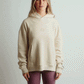 POLERON HOODIE OVERSIZE MUJER TOA CORTO BEIGE WAKA