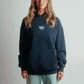 POLERON HOODIE OVERSIZE MUJER KAHA LARGO AZUL MARINO WAKA