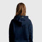 POLERON HOODIE OVERSIZE MUJER KAHA CORTO AZUL MARINO WAKA