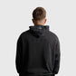 POLERON HOODIE OVERSIZE HOMBRE KAHA LARGO NEGRO WAKA