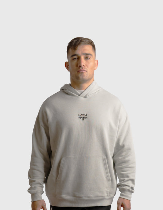 POLERON HOODIE OVERSIZE HOMBRE KAHA LARGO GRIS WAKA