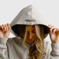 POLERON HOODIE OVERSIZE MUJER KAHA LARGO GRIS WAKA