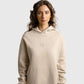 POLERON HOODIE OVERSIZE MUJER KAHA LARGO BEIGE WAKA