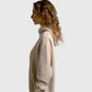 POLERON HOODIE OVERSIZE MUJER KAHA LARGO BEIGE WAKA