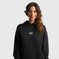 POLERON HOODIE OVERSIZE MUJER TOA CORTO NEGRO WAKA