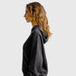 POLERON HOODIE OVERSIZE MUJER TOA CORTO NEGRO WAKA