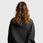 POLERON HOODIE OVERSIZE MUJER TOA CORTO NEGRO WAKA