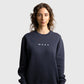 POLERON CREWNECK OVERSIZE MUJER TAPU REGULAR AZUL MARINO WAKA