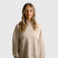 POLERON HOODIE OVERSIZE MUJER TOA CORTO BEIGE WAKA
