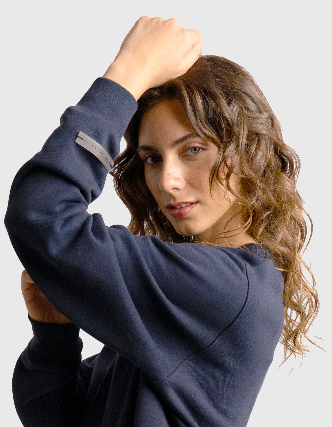 POLERON CREWNECK OVERSIZE MUJER TAPU REGULAR AZUL MARINO WAKA