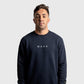 POLERON CREWNECK OVERSIZE HOMBRE TAPU REGULAR AZUL MARINO WAKA