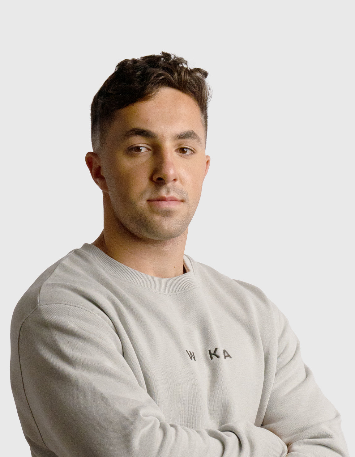 POLERON CREWNECK OVERSIZE HOMBRE TAPU REGULAR GRIS WAKA