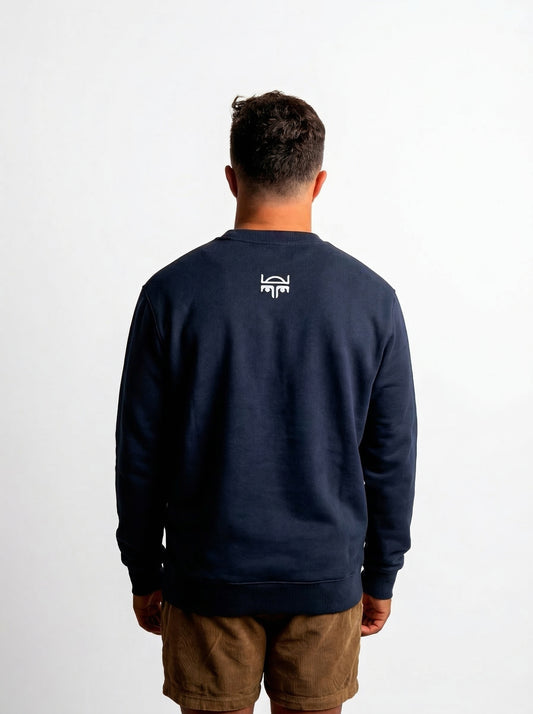 POLERON CREWNECK REGULAR HOMBRE TAPU AZUL MARINO WAKA