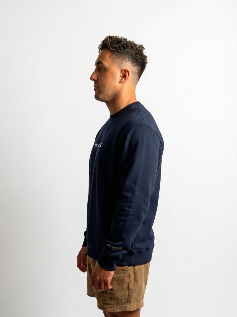 POLERON CREWNECK REGULAR HOMBRE TAPU AZUL MARINO WAKA