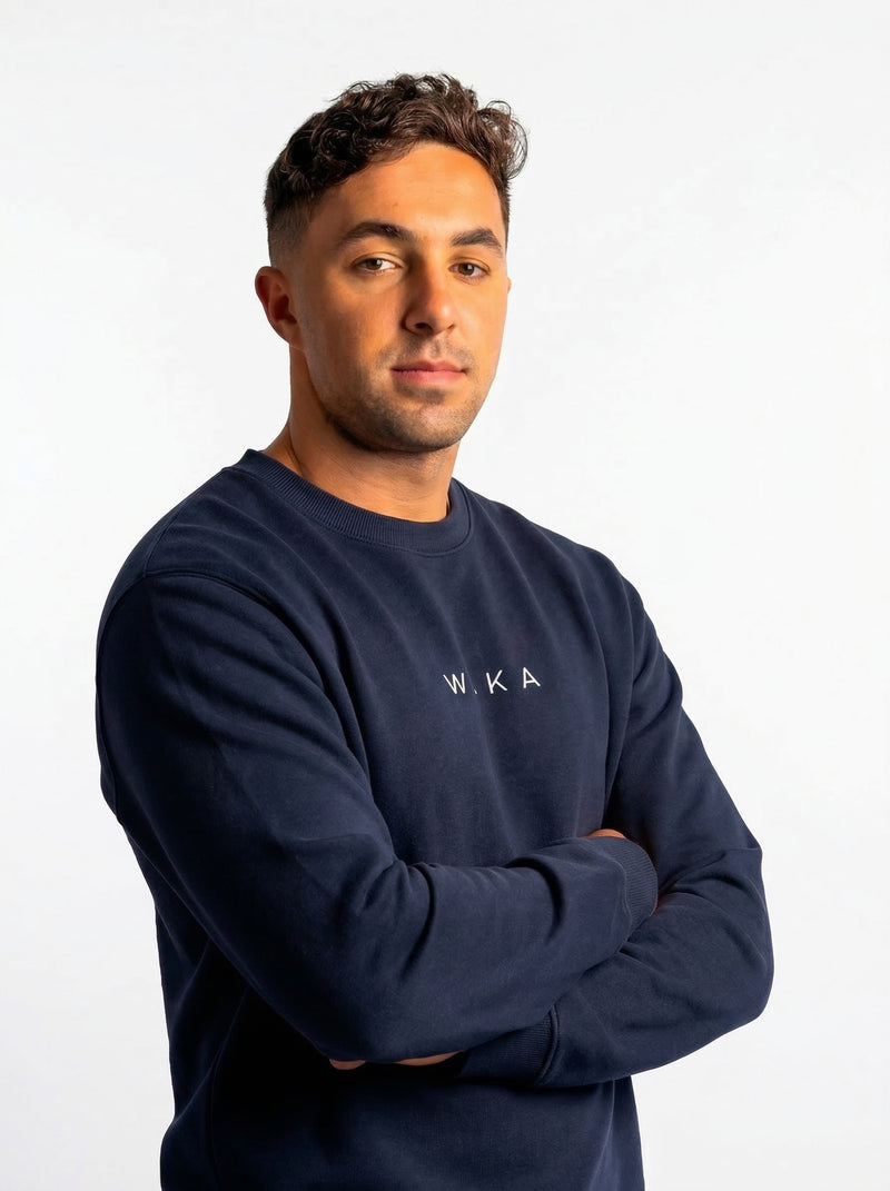 POLERON CREWNECK REGULAR HOMBRE TAPU AZUL MARINO WAKA