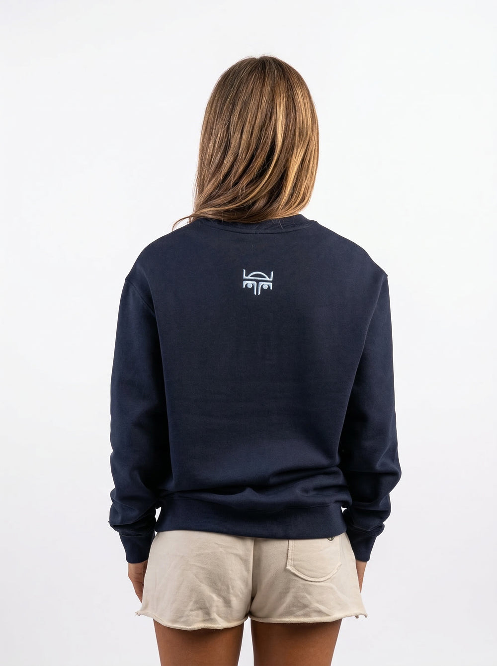 POLERON CREWNECK REGULAR MUJER TAPU AZUL MARINO WAKA