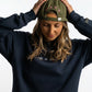 POLERON CREWNECK REGULAR MUJER TAPU AZUL MARINO WAKA
