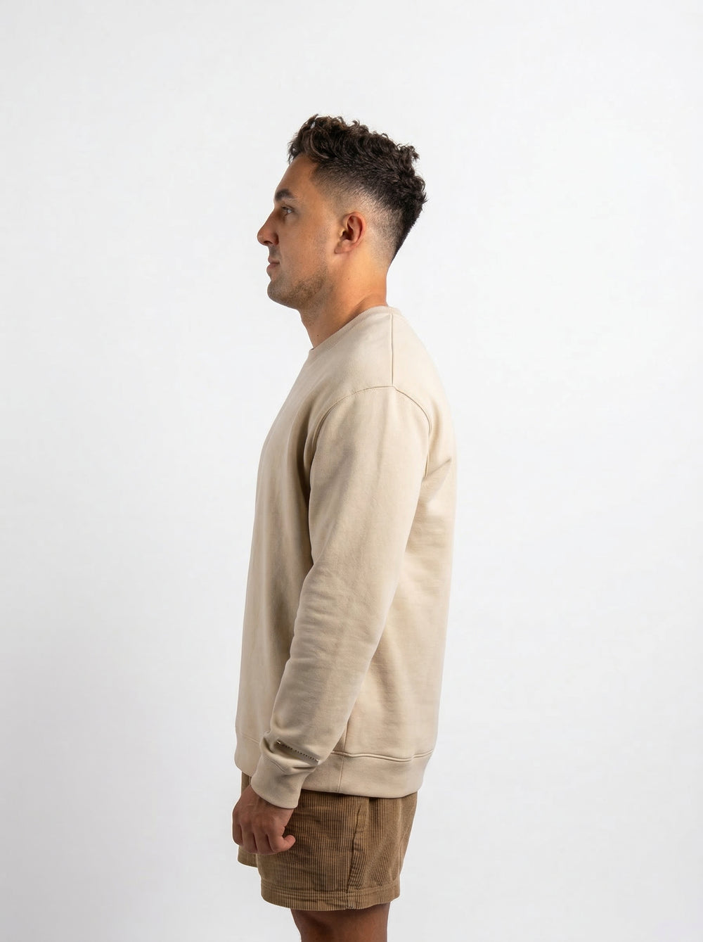 POLERON CREWNECK REGULAR HOMBRE TAPU BEIGE WAKA