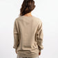 POLERON CREWNECK REGULAR MUJER TAPU BEIGE WAKA