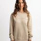 POLERON CREWNECK REGULAR MUJER TAPU BEIGE WAKA