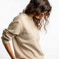 POLERON CREWNECK REGULAR MUJER TAPU BEIGE WAKA