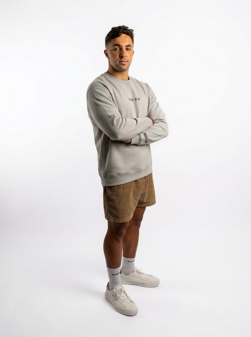 POLERON CREWNECK REGULAR HOMBRE TAPU GRIS WAKA