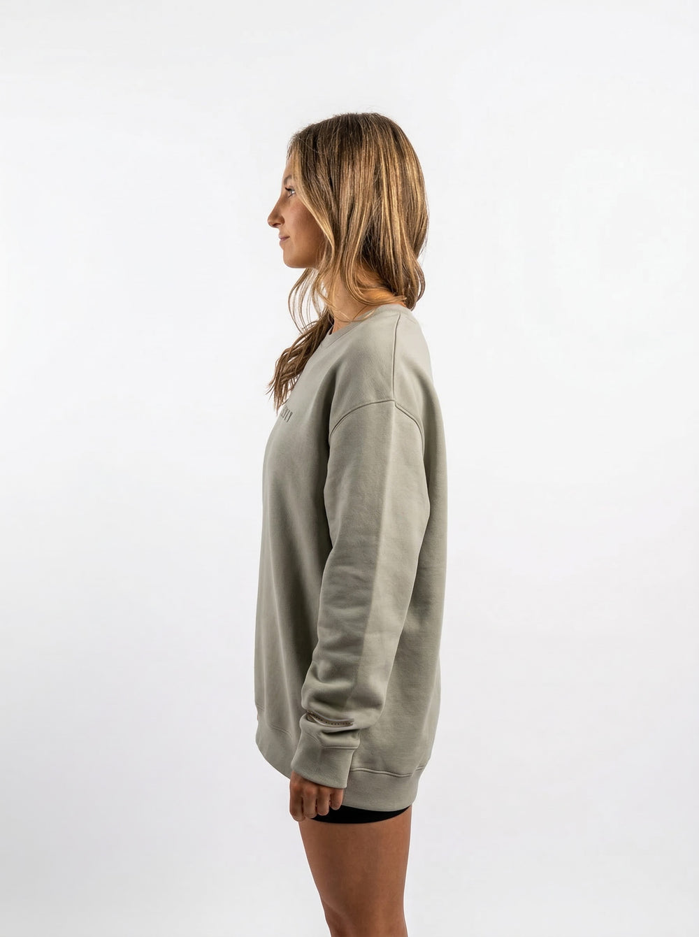 POLERON CREWNECK REGULAR MUJER TAPU GRIS WAKA