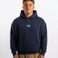 POLERON HOODIE OVERSIZE HOMBRE KAHA CORTO AZUL MARINO WAKA