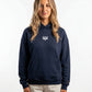 POLERON HOODIE OVERSIZE MUJER KAHA CORTO AZUL MARINO WAKA