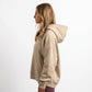POLERON HOODIE OVERSIZE MUJER TOA CORTO BEIGE WAKA