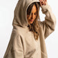 POLERON HOODIE OVERSIZE MUJER TOA CORTO BEIGE WAKA