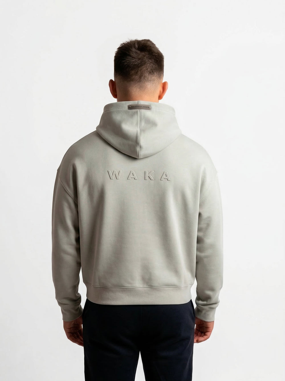 POLERON HOODIE OVERSIZE HOMBRE TOA CORTO GRIS WAKA