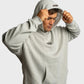 POLERON HOODIE OVERSIZE HOMBRE TOA CORTO GRIS WAKA
