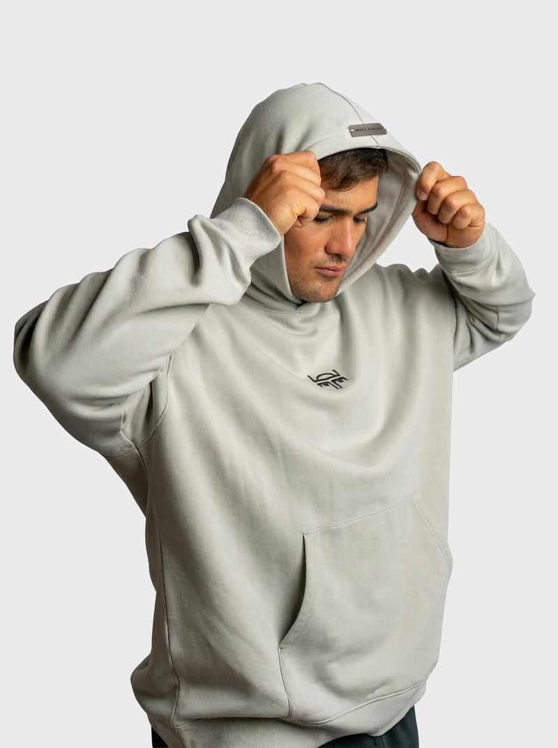 POLERON HOODIE OVERSIZE HOMBRE TOA CORTO GRIS WAKA