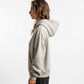 POLERON HOODIE OVERSIZE MUJER TOA CORTO GRIS WAKA