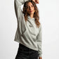 POLERON HOODIE OVERSIZE MUJER TOA CORTO GRIS WAKA