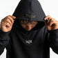 POLERON HOODIE OVERSIZE HOMBRE TOA CORTO NEGRO WAKA