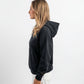 POLERON HOODIE OVERSIZE MUJER TOA CORTO NEGRO WAKA