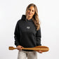 POLERON HOODIE OVERSIZE MUJER TOA CORTO NEGRO WAKA