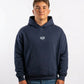 POLERON HOODIE OVERSIZE HOMBRE KAHA LARGO AZUL MARINO WAKA