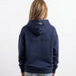 POLERON HOODIE OVERSIZE MUJER KAHA LARGO AZUL MARINO WAKA