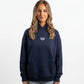 POLERON HOODIE OVERSIZE MUJER KAHA LARGO AZUL MARINO WAKA
