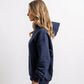 POLERON HOODIE OVERSIZE MUJER KAHA LARGO AZUL MARINO WAKA