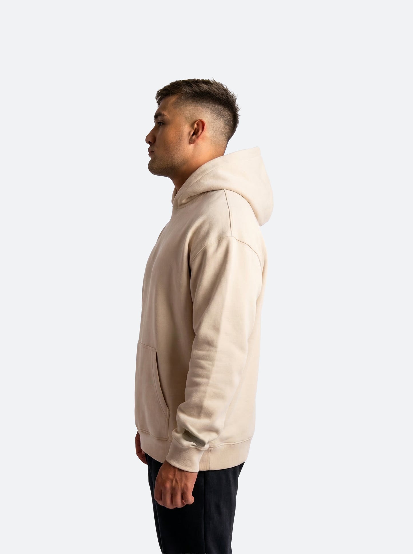 POLERON HOODIE OVERSIZE HOMBRE KAHA LARGO BEIGE WAKA