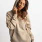POLERON HOODIE OVERSIZE MUJER KAHA LARGO BEIGE WAKA