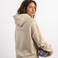 POLERON HOODIE OVERSIZE MUJER KAHA LARGO BEIGE WAKA