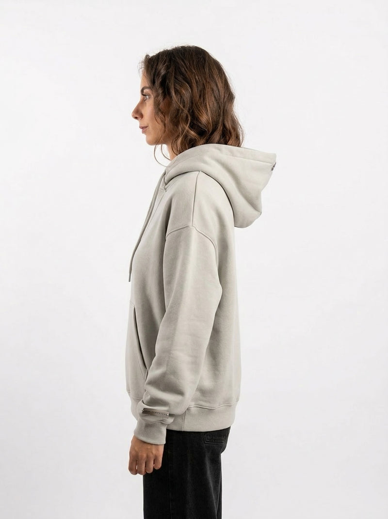 POLERON HOODIE OVERSIZE MUJER KAHA LARGO GRIS WAKA