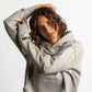 POLERON HOODIE OVERSIZE MUJER KAHA LARGO GRIS WAKA