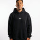 POLERON HOODIE OVERSIZE HOMBRE KAHA LARGO NEGRO WAKA
